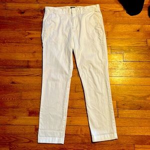 J. Crew 770 Straight Fit White Pants